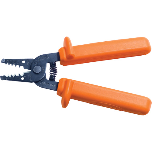 Klein Tools 11049-INS Pince &agrave; d&eacute;nuder/coupe-fil isol&eacute;e 8-16 AWG multibrins