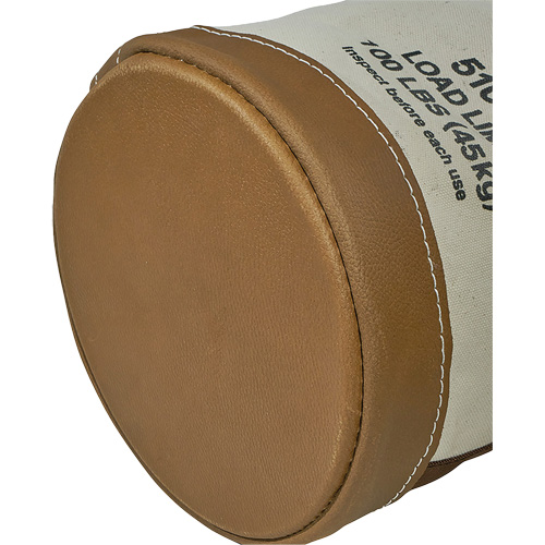 Klein Tools 5104S Leather-Bottom Bucket, 17" H, Canvas, White