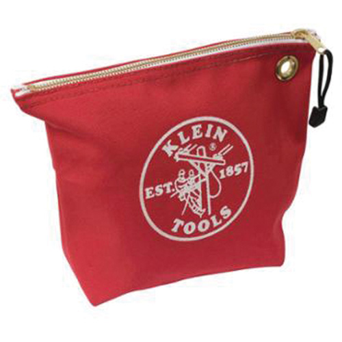 Klein Tools 5539RED Zipper Tool Pouch, Canvas, 1 Pockets, Red