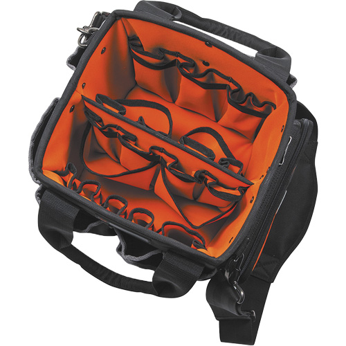Klein Tools 5541610-14 Tradesman Pro Tool Tote, Ballistic Nylon, 40 Pockets, Black/Orange