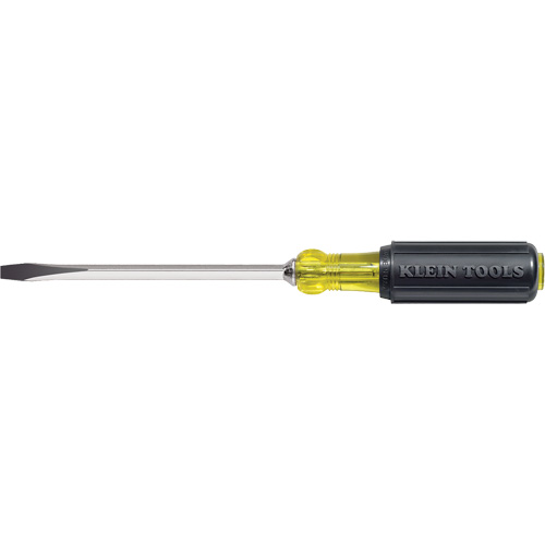 Klein Tools 600-6 Tournevis industriels fendu &agrave; pointe en losange, 5/16", 10-15/16" lo, Prise Coussin&eacute;e