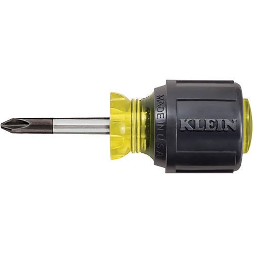 Klein Tools 603-1 Tournevis court Phillips, #2, 3-7/16" l, Prise Coussin&eacute;e