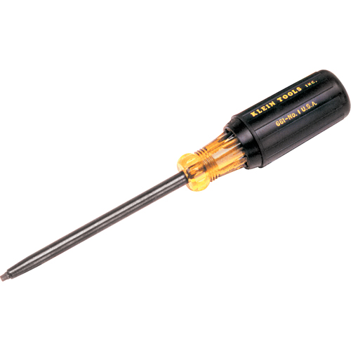 Klein Tools 667 Tournevis carr&eacute; &agrave; empreinte r&eacute;duite, Tige de #3, Ronde, 12-1/4'' lo, Prise en Coussin&eacute;e