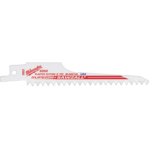 Milwaukee 48-00-5052 High Performance Super Sawzall&reg; Blades, Bi-Metal, 6 TPI, 5" L x 3/4" W