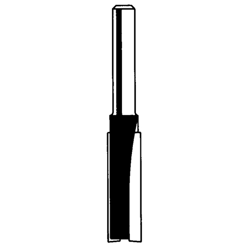 Freud 04-100 Router Bit - Double Flute Straight Bit, 1/8" Dia., 3/8" H, 1-3/4" L, 1/4" Shank