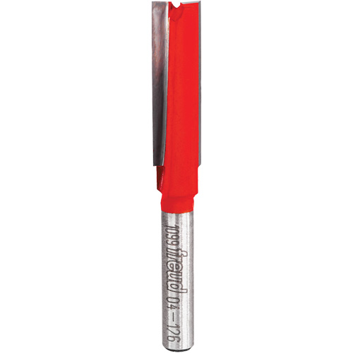 Freud 04-126 Router Bit - Double Flute Straight Bit, 3/8" Dia., 1" H, 2-11/16" L, 1/4" Shank