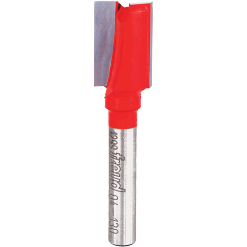 Freud 04-130 Router Bit - Double Flute Straight Bit, 1/2" Dia., 1" H, 2-1/4" L, 1/4" Shank