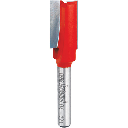 Freud 04-131 Router Bit - Double Flute Straight Bit, 1/2" Dia., 1-1/4" H, 1-7/8" L, 1/4" Shank