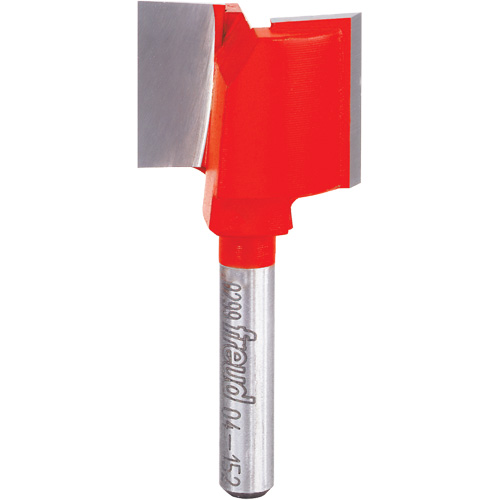 Freud 04-152 Router Bit - Double Flute Straight Bit, 1" Dia., 3/4" H, 2" L, 1/4" Shank