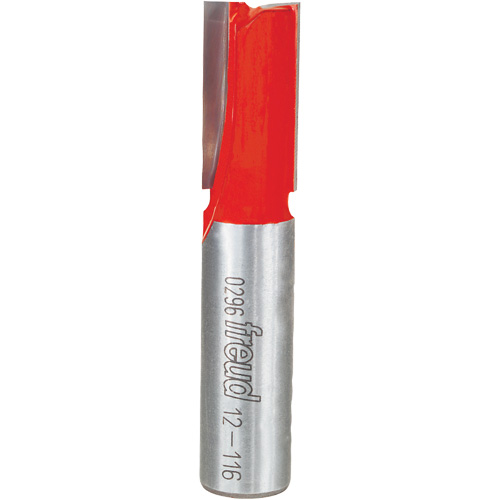 Freud 12-116 Router Bit - Double Flute Straight Bit, 1/2" Dia., 3/4" H, 2-5/8" L