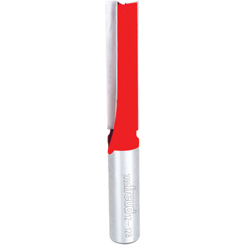 Freud 12-128 Router Bit - Double Flute Straight Bit, 1/2" Dia., 1-1/4" H, 4-1/8" L, 1/2" Shank