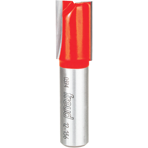 Freud 12-136 Router Bit - Double Flute Straight Bit, 5/8" Dia., 1-1/2" H, 2-1/2" L, 1/2" Shank