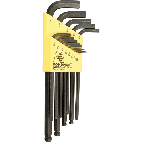 Bondhus 10937-BON Balldrive L-Style Hex Key Set, 13 Pcs.