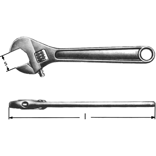 Ampco W-70 Adjustable Wrenches, 15/16, 6" Length