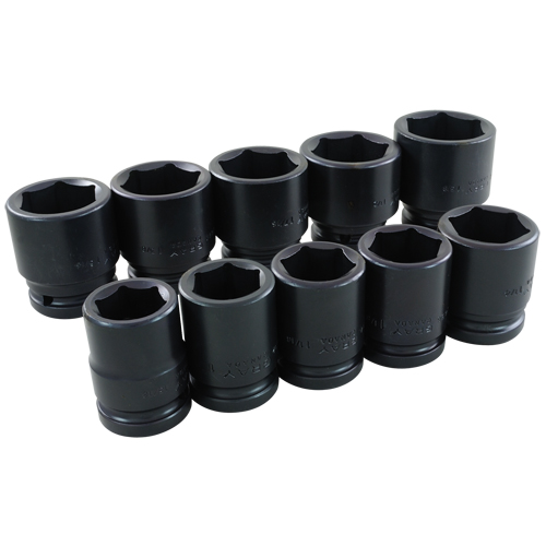 Gray Tools 45010 Jeu de douilles, 10 Mcx, Chocs, Prise de 3/4"
