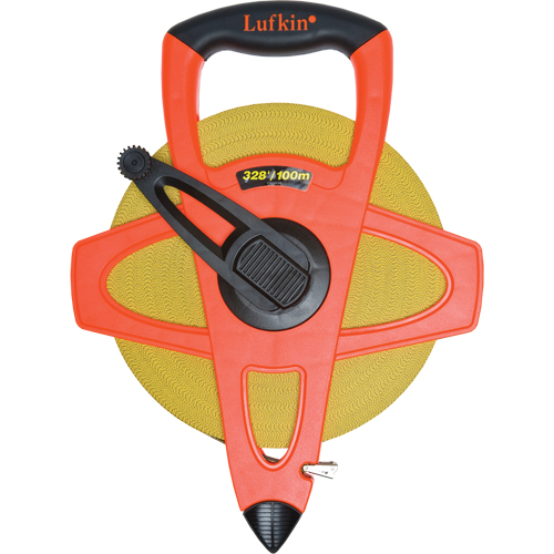 Lufkin By Crescent FM030CME Ruban &agrave; mesurer en fibre de verre, 1/2" x 100'/30 m, Marques de goujon po/pi-m/cm