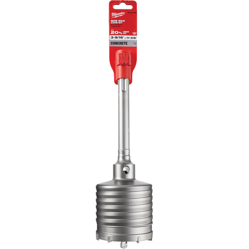 Milwaukee 48-20-5428 One Piece SDS-Max Shank Core Drill Bit, 3-9/16", 3" Depth of Cut