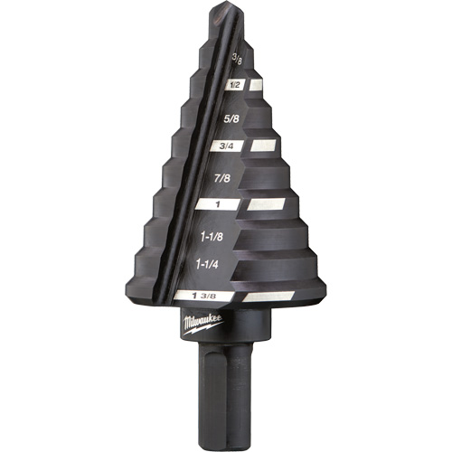 Milwaukee 48-89-9205 Foret &eacute;tag&eacute; no 5, 1/4" - 1-3/8", Incr&eacute;ments de 1/8", Acier rapide