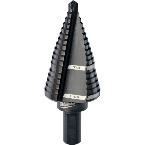 Milwaukee 48-89-9209 #9 Step Drill Bit, 7/8" - 1-1/8" , High Speed Steel