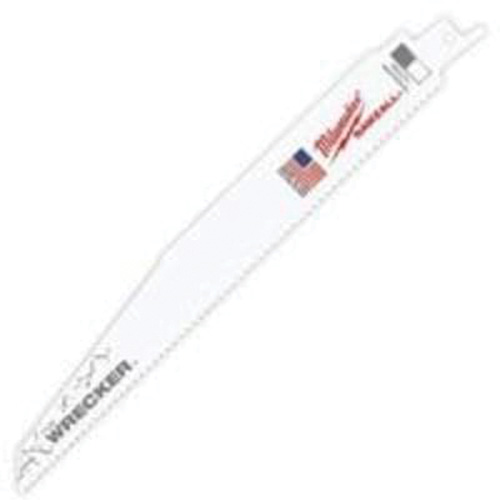 Milwaukee 48-00-8701 The Wrecker Multi-Material Sawzall&reg; Blade, Bi-Metal, 7-11 TPI, 6" L x 1" W