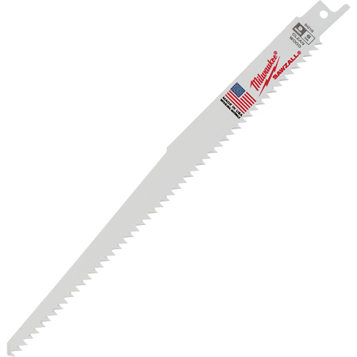 Milwaukee 48-01-7016 Lame &agrave; &eacute;lagage Sawzall, Bim&eacute;tal, 6 Dents par pouce, 9" lo x 3/4" la