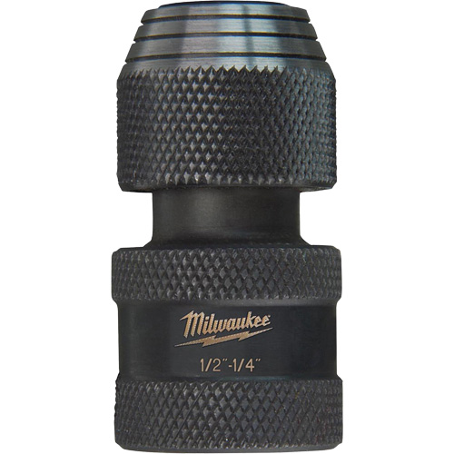 Milwaukee 48-03-4410 Adaptateur de douille carr&eacute;e &agrave; hexagonale pour tournevis &agrave; percussion Shockwave, Chocs, Prise 1/4", Douille 1/2", 1,875" lo