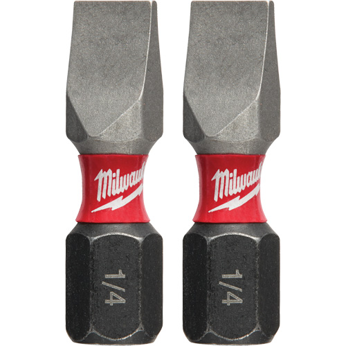 Milwaukee 48-32-4418 Shockwave Insert Bits, Slot, #10/1/4", 1/4" Drive