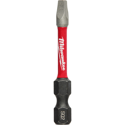 Milwaukee 48-32-4472 Tr&eacute;pan &agrave; choc Shockwave, Carr&eacute;e, Embout #2, Prise 1/4", Longueur 2"