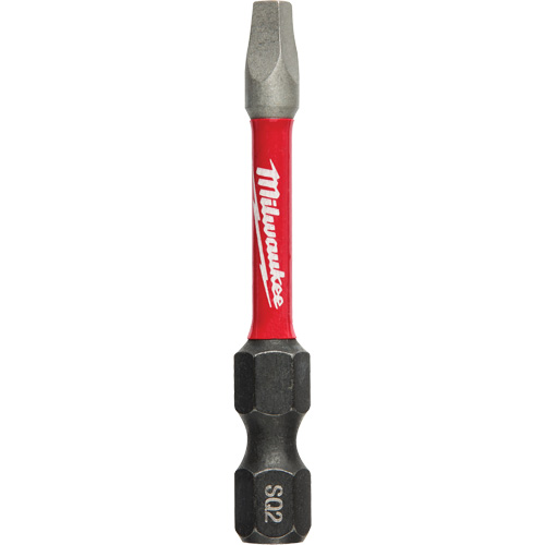 Milwaukee 48-32-4772 Shockwave Impact Power Bit, Square, #2 Tip, 1/4" Drive Size, 2" Length