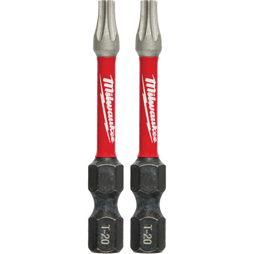 Milwaukee 48-32-4984 Shockwave Impact Power Bits, Torx, T-20 Tip, 1/4" Drive Size, 2" Length