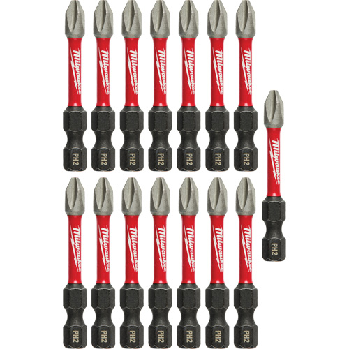 Milwaukee 48-32-5004 Shockwave Impact Insert Bits, Phillips, #2 Tip, 1/4" Drive Size, 2" Length