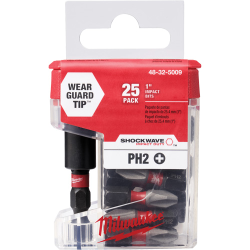 Milwaukee 48-32-5009 Porte-embout magn&eacute;tique Shockwave avec embouts Phillips