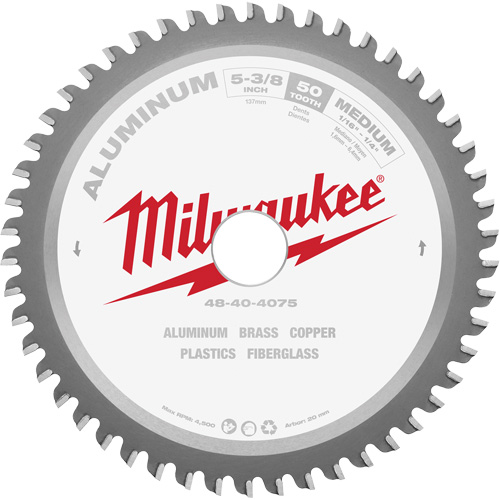 Milwaukee 48-40-4075 Circular Saw Blade, 5-3/8", 50 Teeth, Non-Ferrous Use