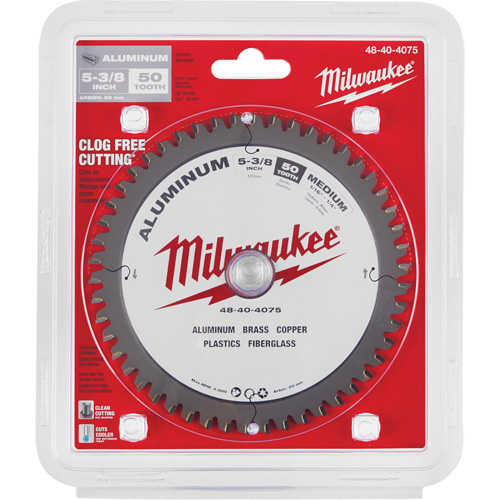 Milwaukee Lame de scie circulaire 5-3/8 en argent Burr-Reducing Design carbure Métallique