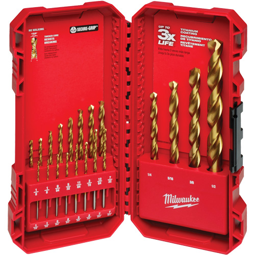 Milwaukee 48-89-1105 Thunderbolt&reg; Drill Bit Set, 20 Pieces, High Speed Steel