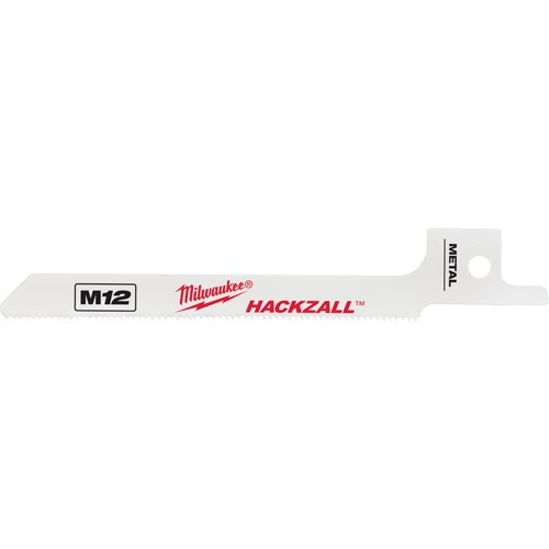 Milwaukee 49-00-5324 Lame de scie &agrave; d&eacute;couper le bois M12 Hackzall, Bim&eacute;tal, 12 Dents par pouce, 3-1/2" lo x 5/16" la