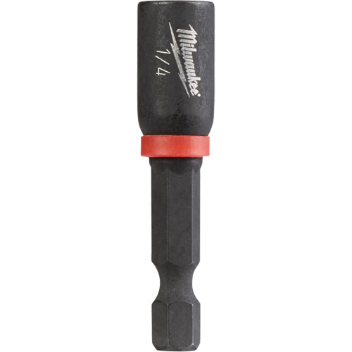 Milwaukee 49-66-4502 Shockwave Impact Duty Nut Driver, 1/4" Tip, 1/4" Drive, 1-7/8" L, Magnetic