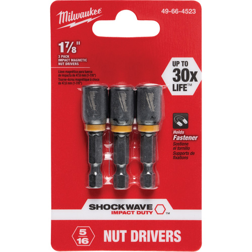 Milwaukee 49-66-4523 Serre-&eacute;crou magn&eacute;tique Shockwave Impact Duty, Prise 5/16", Longueur 1-7/8"
