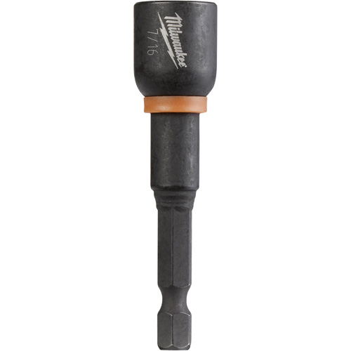 Milwaukee 49-66-4536 Tourne-&eacute;crou Shockwave Impact Duty, Embout 1/4", Prise 7/16", 2-9/16" lo, Magn&eacute;tique