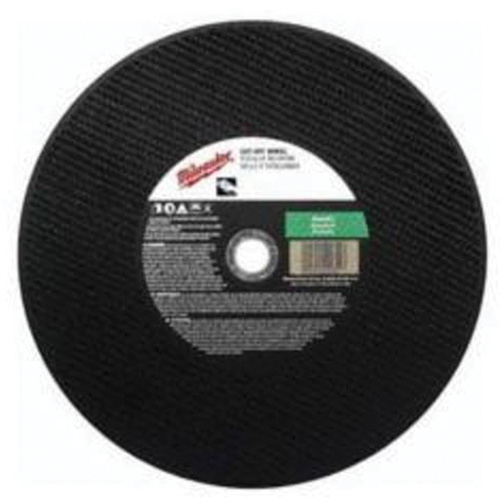 Milwaukee 49-94-1475 Meules &agrave; tronçonner &agrave; haute vitesse, 14" x 1/8", Arbre de 1", Type 1, Oxyde d'aluminium, 5400 Tr/min