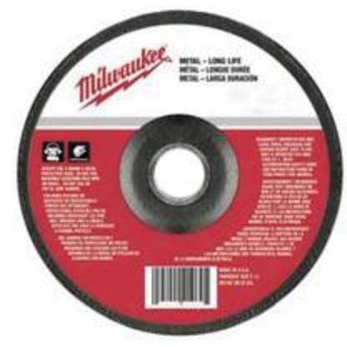 Milwaukee 49-94-6330 Grinding Wheel, 6" x 1/4", 5/8"-11 Arbor, Aluminum Oxide, Type 27