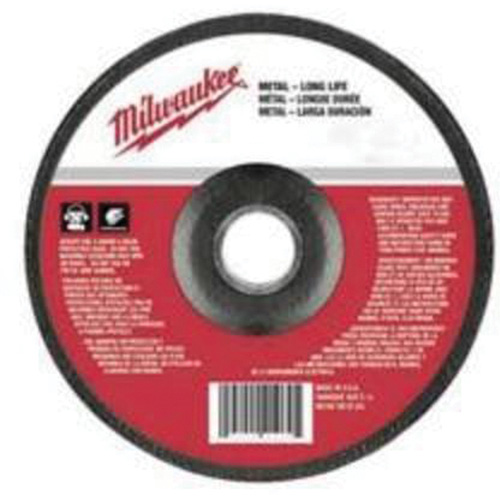 MILWAUKEE Grinding Wheel, 6" x 1/4", 7/8" arbor, Aluminum Oxide, Type