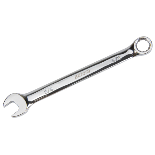 Aurora Tools TYK602 Combination Wrench, 12 Point, 3/8", Chrome Finish