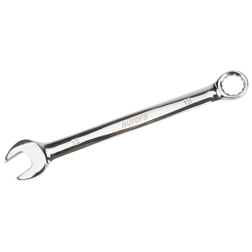 Aurora Tools TYK623 Combination Wrench, 12 Point, 13 mm, Chrome Finish