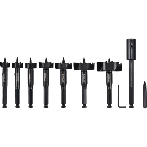 DEWALT DW1649 Self-Feed Wood Drill Bit Kit, 8 Pieces, High Carbon Steel