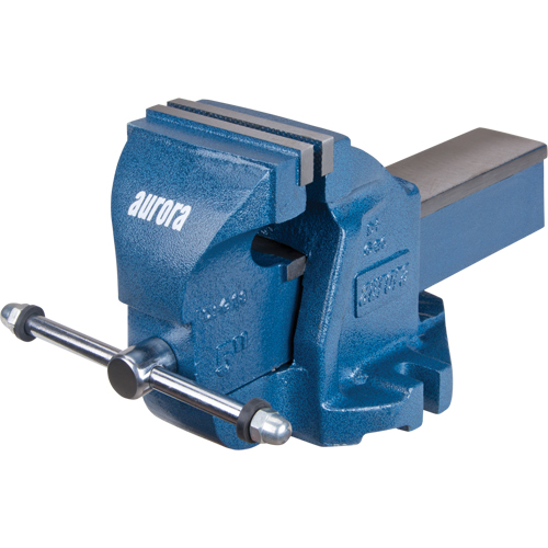 Aurora Tools TYL094 Heavy-Duty Bench Vise, 5" Jaw Width, 3-3/10" Throat Depth