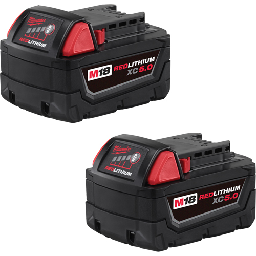 Milwaukee 48-11-1852 Ensemble de blocs-piles M18 Redlithium, Lithium-ion, 18 V, 5,0 A