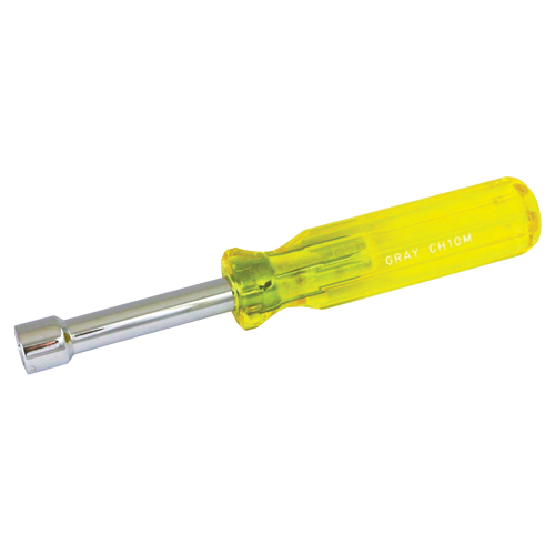 Gray Tools CH10M Nut Driver, 10 mm Drive, 6" L, Non Magnetic