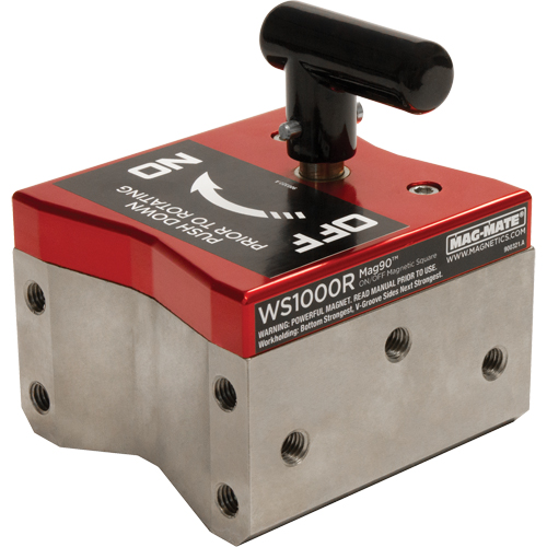 Mag-Mate WS1000R Mag90 On/Off Magnetic Squares, 4-1/4" L x 4" W x 4-3/4" H, 1000 lbs.