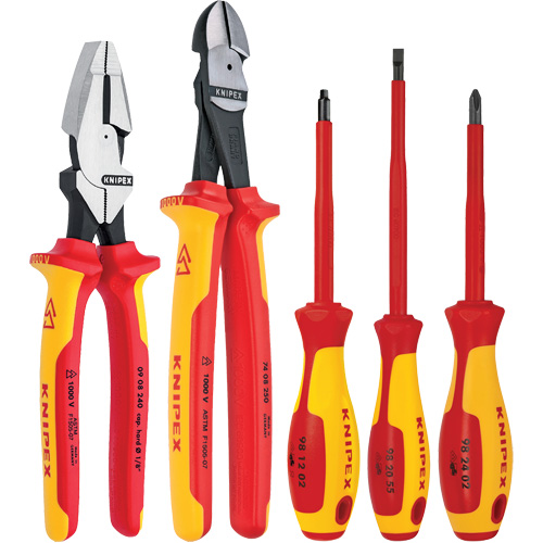 Knipex 9K 98 98 22 US Insulated High Leverage Set, 1000 V, 5 Pcs